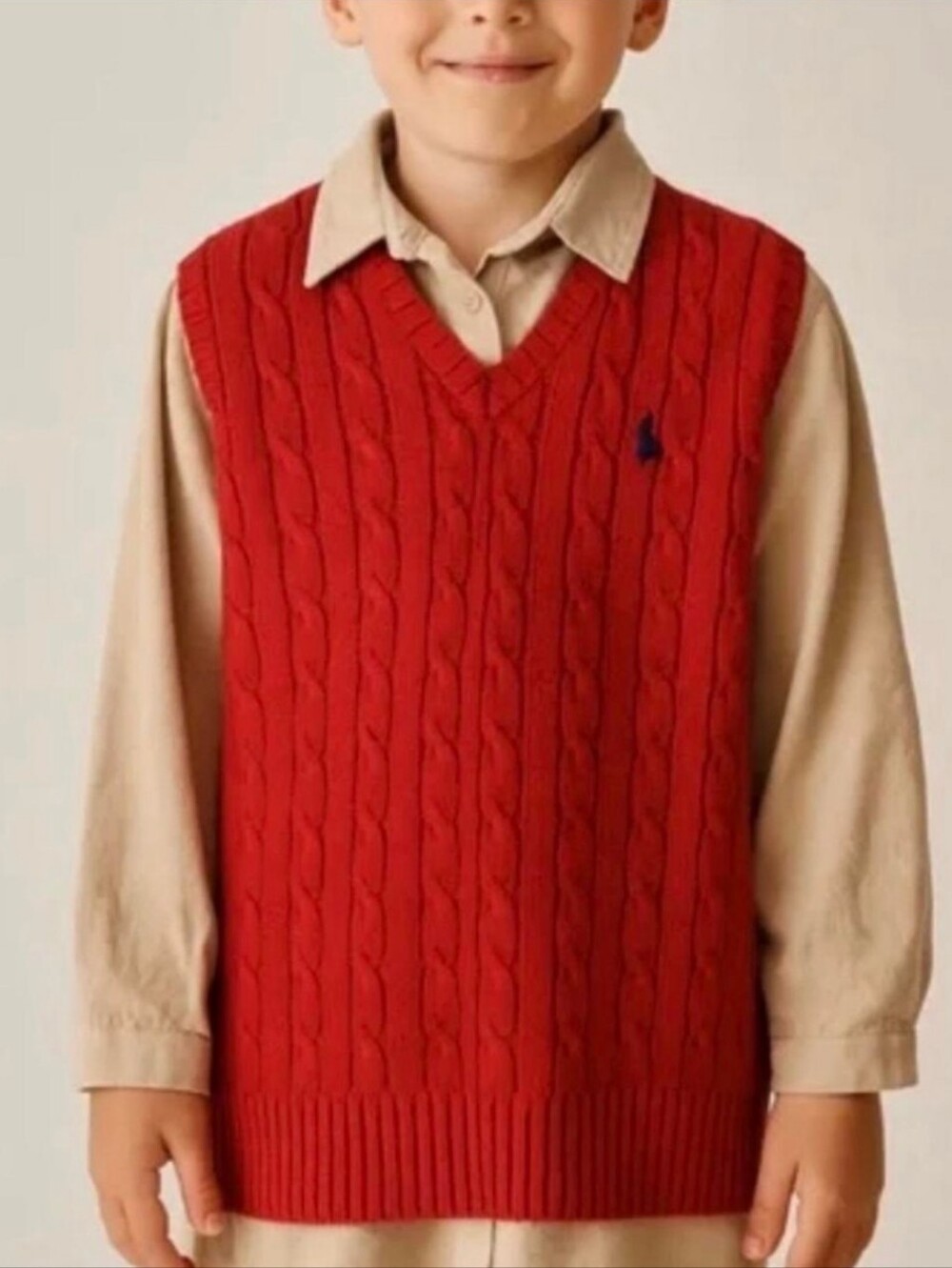 Polo By Ralph Lauren Cable Knit Sweater Vest